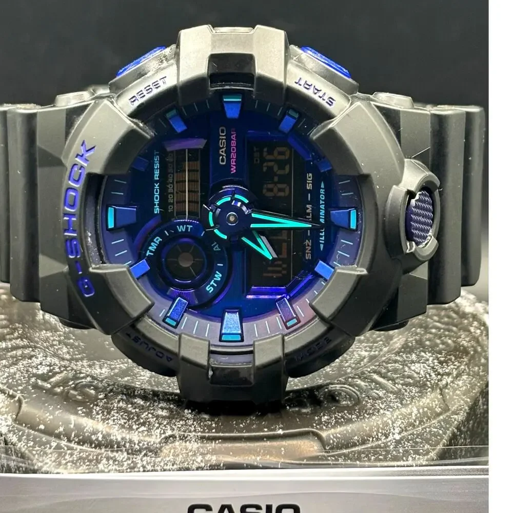 Casio G-Shock GA700VB-1A Virtual Blue Analog Digital Men’s Watch